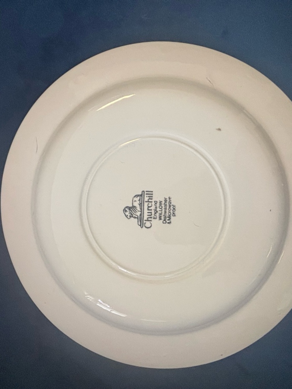 Church Hill Blue Willow Pattern Dinner Plate - Blue and Cream - Picture 9 of 11